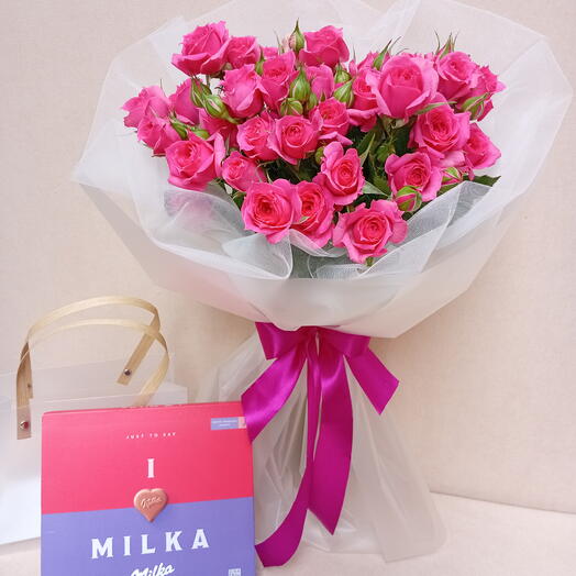 Pink demention + Milka I Love You