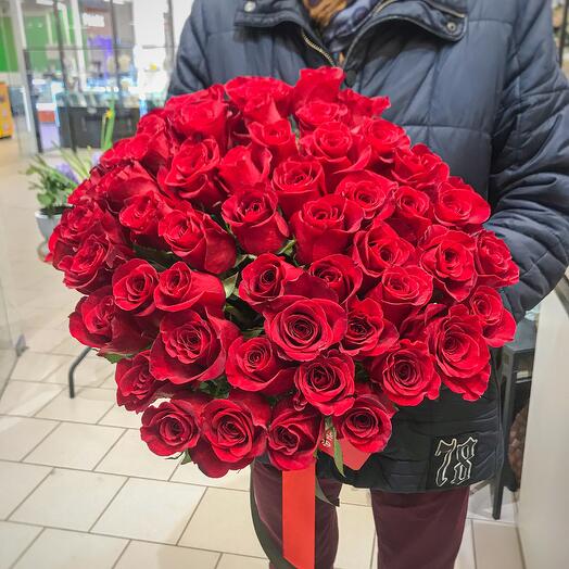 51 Роза в ленте