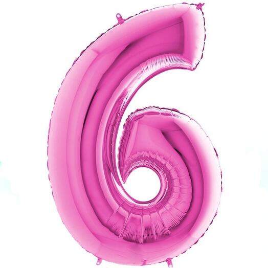 Foil ball "Digit 6"
