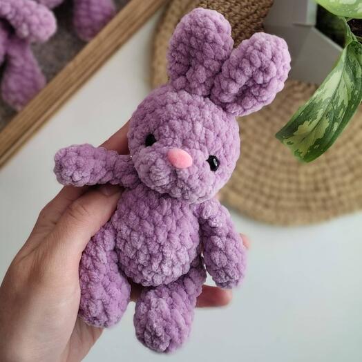 Plush lilac bunny handmade