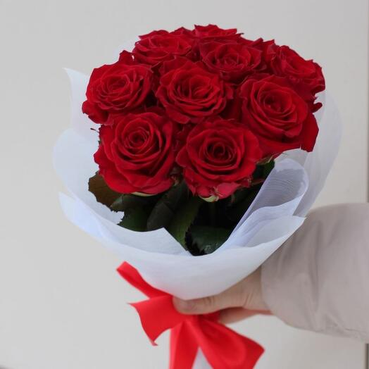 Красные розы 9 шт.🌹