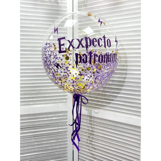 Bubble ball 60cm with individual inscription and confetti