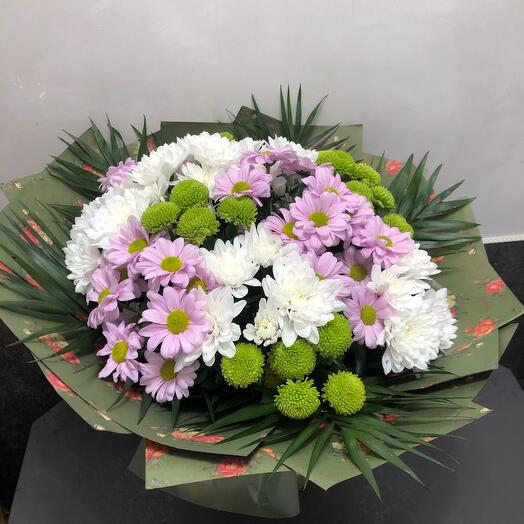 Букет микс из хризантем