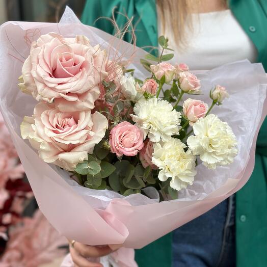 Нежный букет с воздушным сухоцветом 🎀