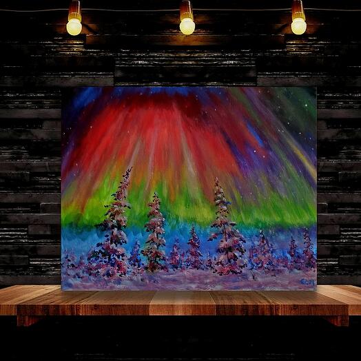 "Северное сияние" картина Сергея Сонцева