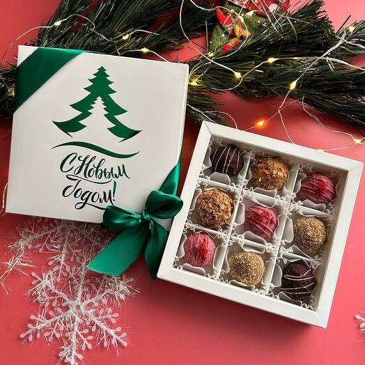Ассорти трюфелей в подарок на Новый год друзьям, коллегам