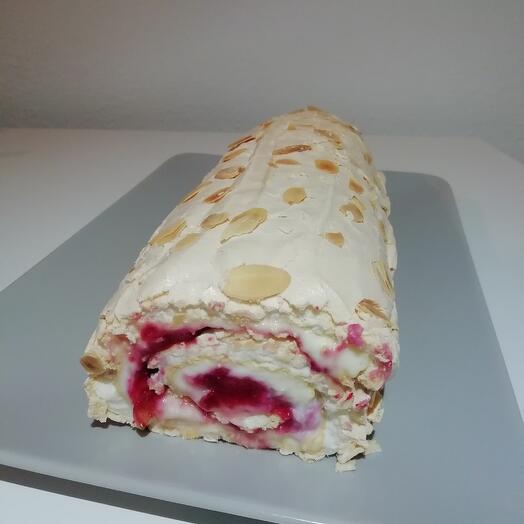 Rollo de merengue "frambuesa Cremosa"