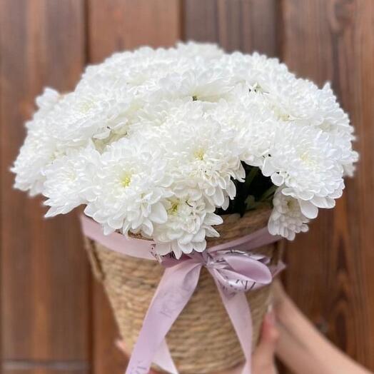 Ротанг с хризантемой