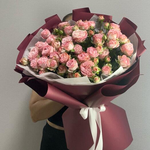 Bouquet with bushy peony rose "Luxury"