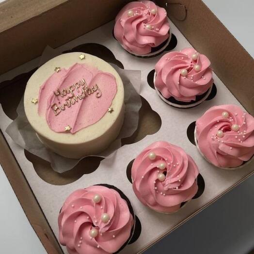 Сладкий набор бенто + 5 капкейки