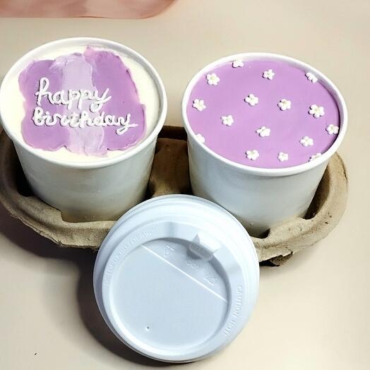 Cake to go набор из 2 шт 350мл торт в стакане на праздник в подарок день рождения подруге другу девушке парню мужу жене