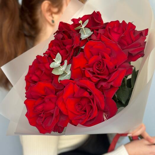 7 красных французских розы ХИТ 🌹