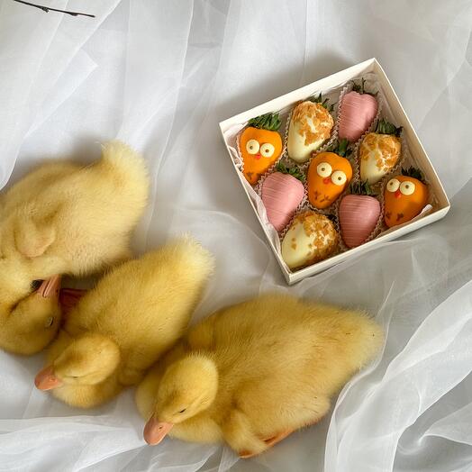 Милый набор из клубники в шоколаде, 9 шт