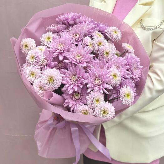 Микс кустовых розовых хризантем
