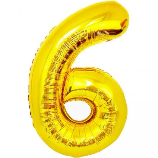 Фольгированная цифра 6