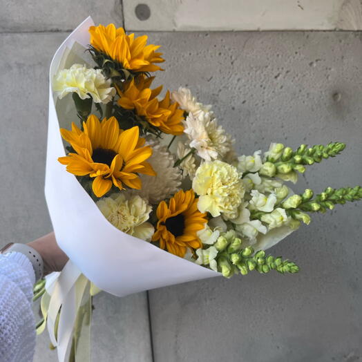 Букет с подсолнухами 🌻