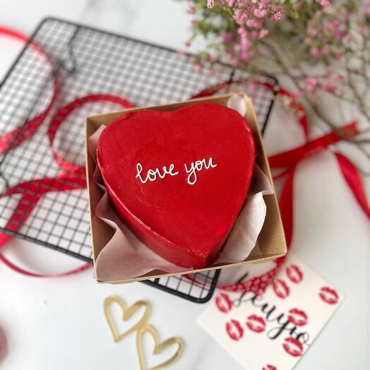 Бенто торт сердце love you