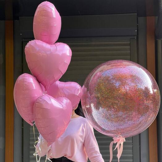 Набор из 7 шт гелевых шаров (pink)