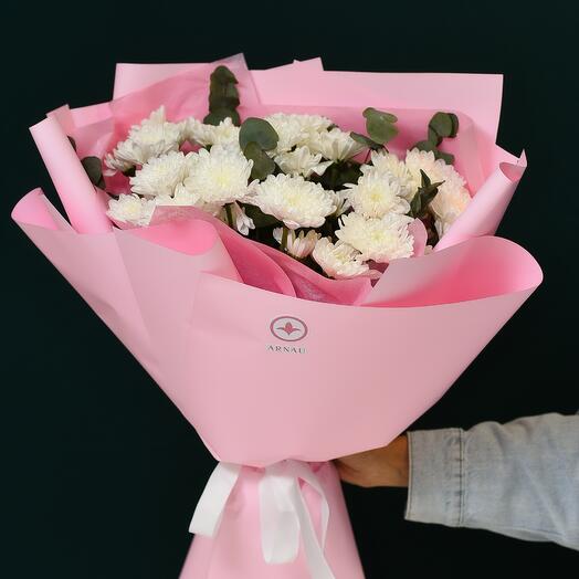 Монобукет из хризантем