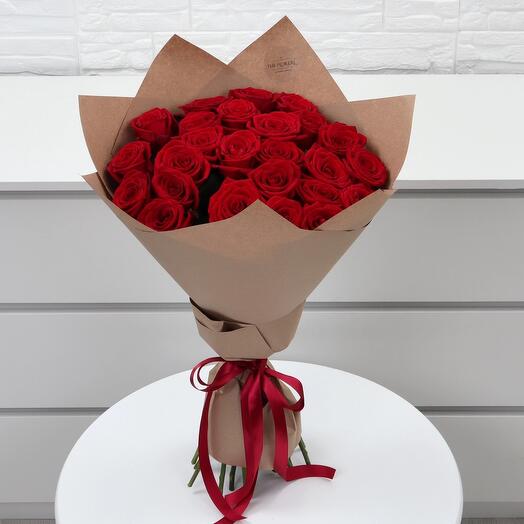 Шикарный букет из 25 аромантых роз 🌹