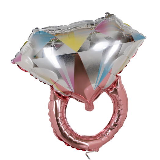 Воздушный шар гелий Колцо с бриллиантом. Helium balloon Diamond Ring