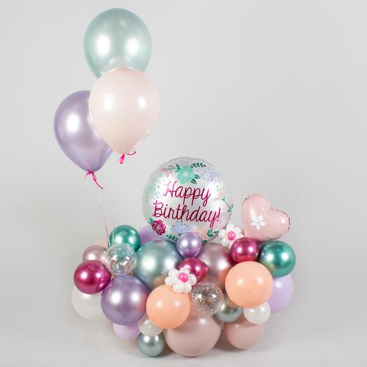 Маленькая фигура «Happy Birthday!» (flowers)