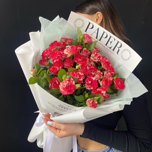Bouquet of bright bush roses😍/ flowers in Ufa with delivery