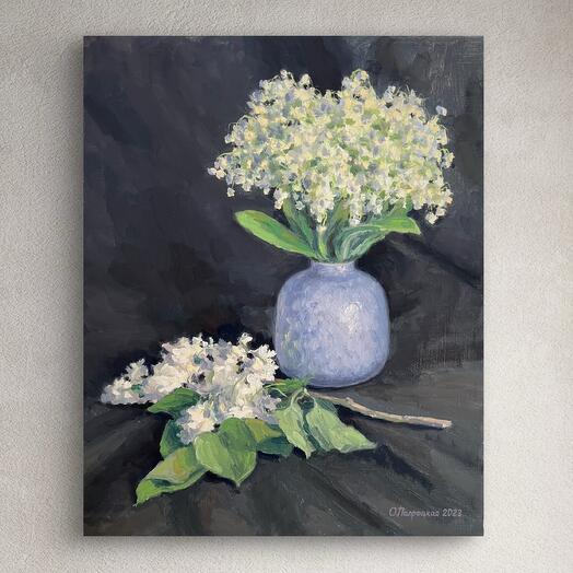 Натюрморт с ландышами и сиренью