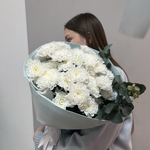 Нежное облачко из хризантем