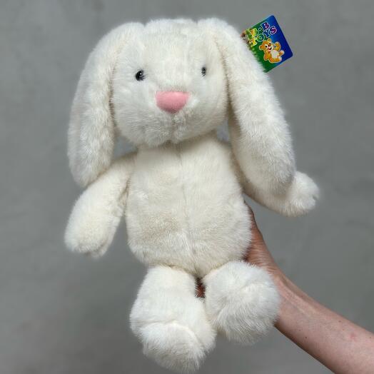 Белый зайчик игрушка