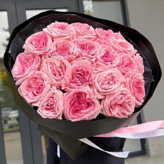 19 пионовидных садовых роз Pink O Hara "Ароматы Франции"