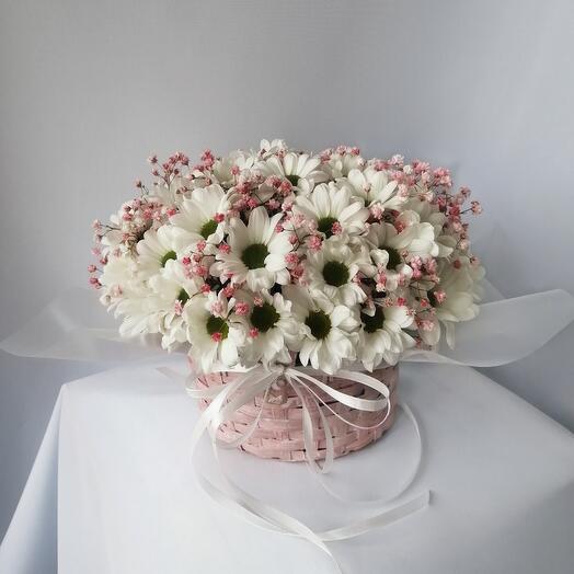 Корзина с Хризантемой