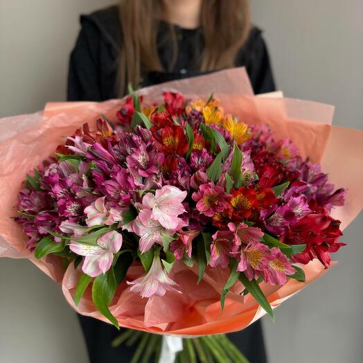 Bouquet 047 (букет из микса альстромерии)