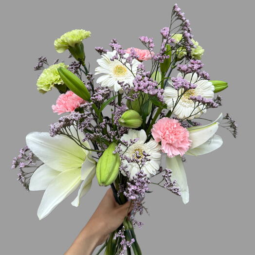 Buquê campestre com lírio