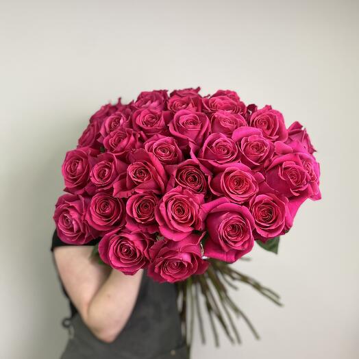 Букет из 35 ароматных роз Пинк Фдойд🌸💕