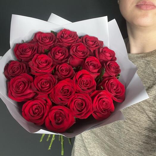 21 красная роза