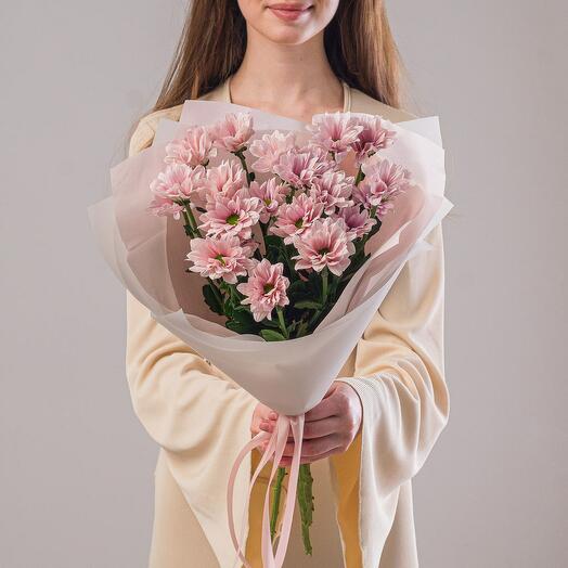 Букет из 3 кустовых хризантем