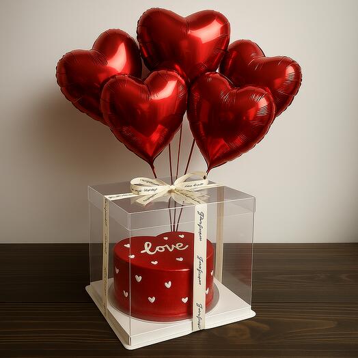 Комбо шарики сердечки и бенто тортик