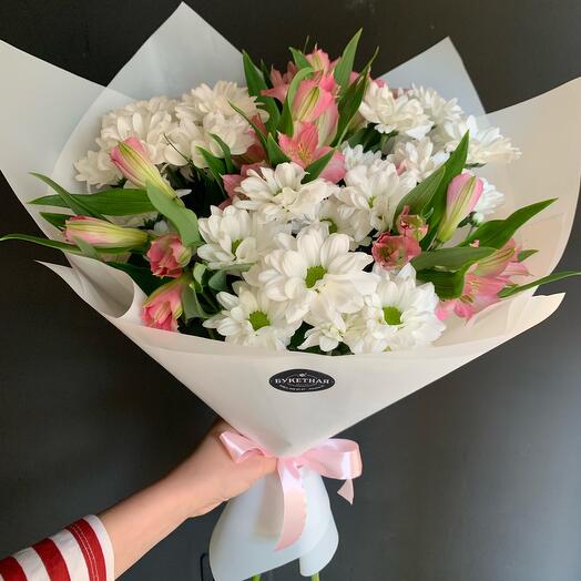 Crisantemo con Alstroemeria