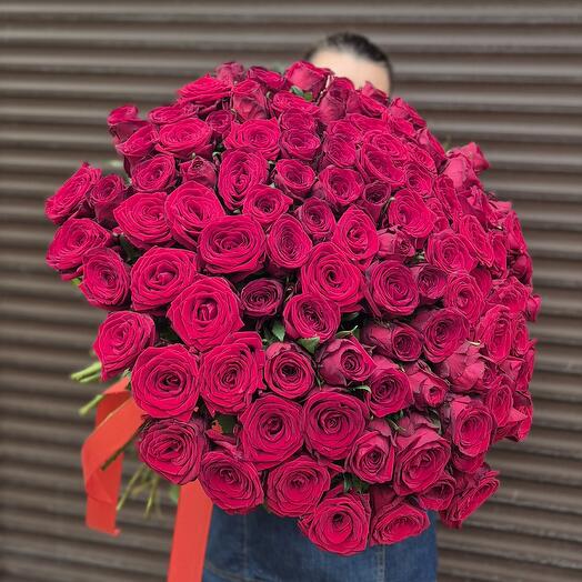 101 ароматная красная  роза🌹