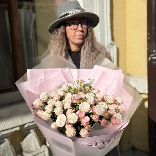 Кустовые розы микс 🌹