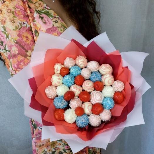 Букет 30 клубник в шоколаде арт. 3702