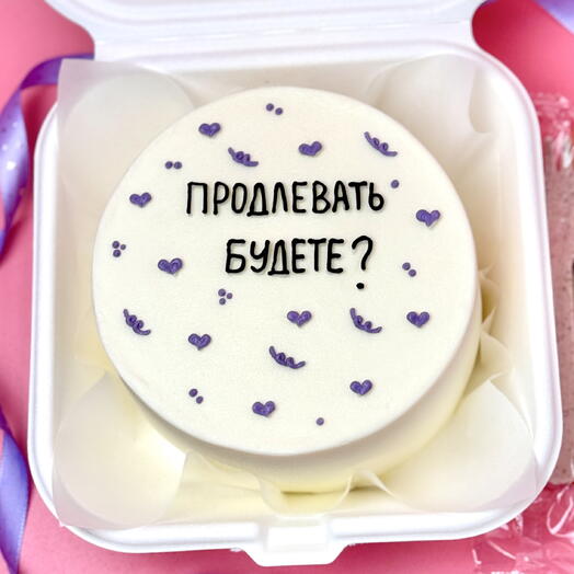 Бенто торт с надписью