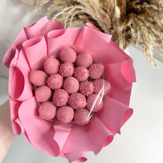 Букет клубника в шоколаде Pink