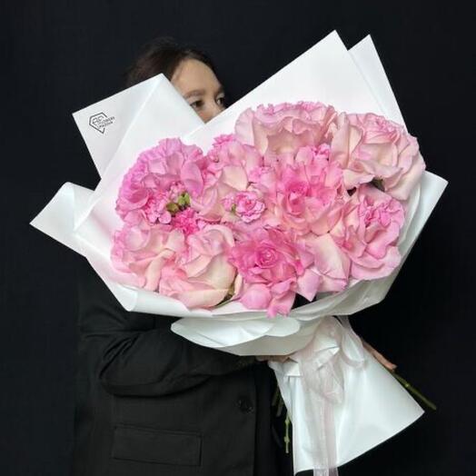 Букет с французской розой «соблазн»