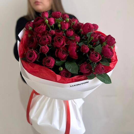 Букет "11 кустовых роз Red Piano"