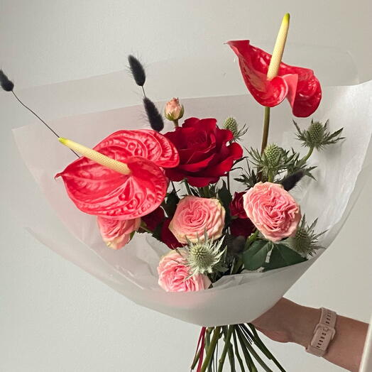 Bukiet So simple czerwony