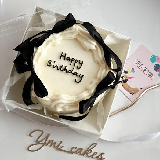 Бенто торт в стиле ламбет с бантиками на день рождения, happy birthday подруге/девушке
