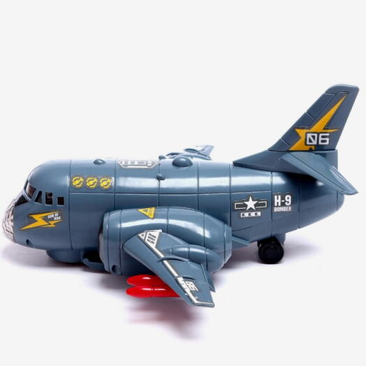 Самолет «Транспортный», работает от батареек, световые и звуковые эффекты, цвет серый