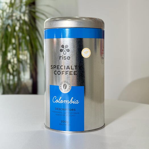 Rise кофе Colombia Excelso, банка 200 гр, RS-COOB200e